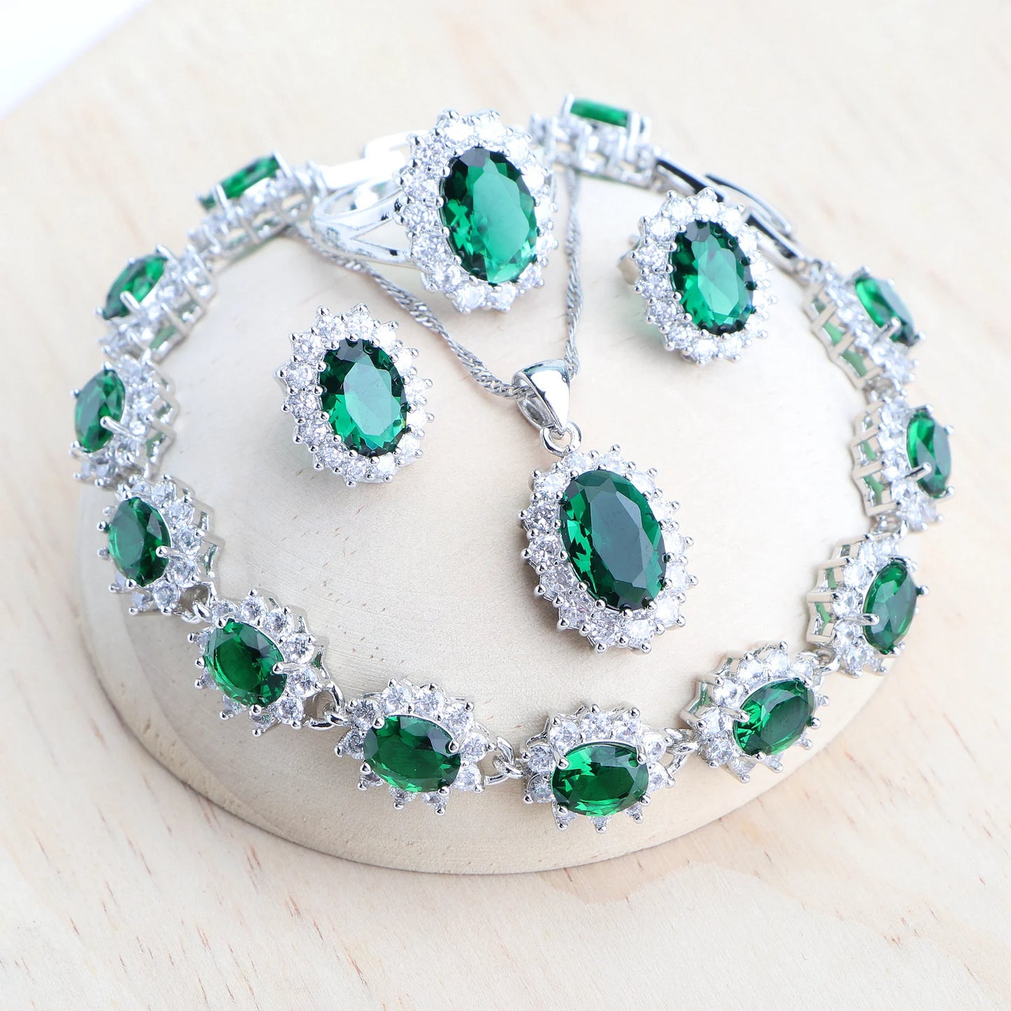 MODAs Blue Zirconia Jewelry Sets