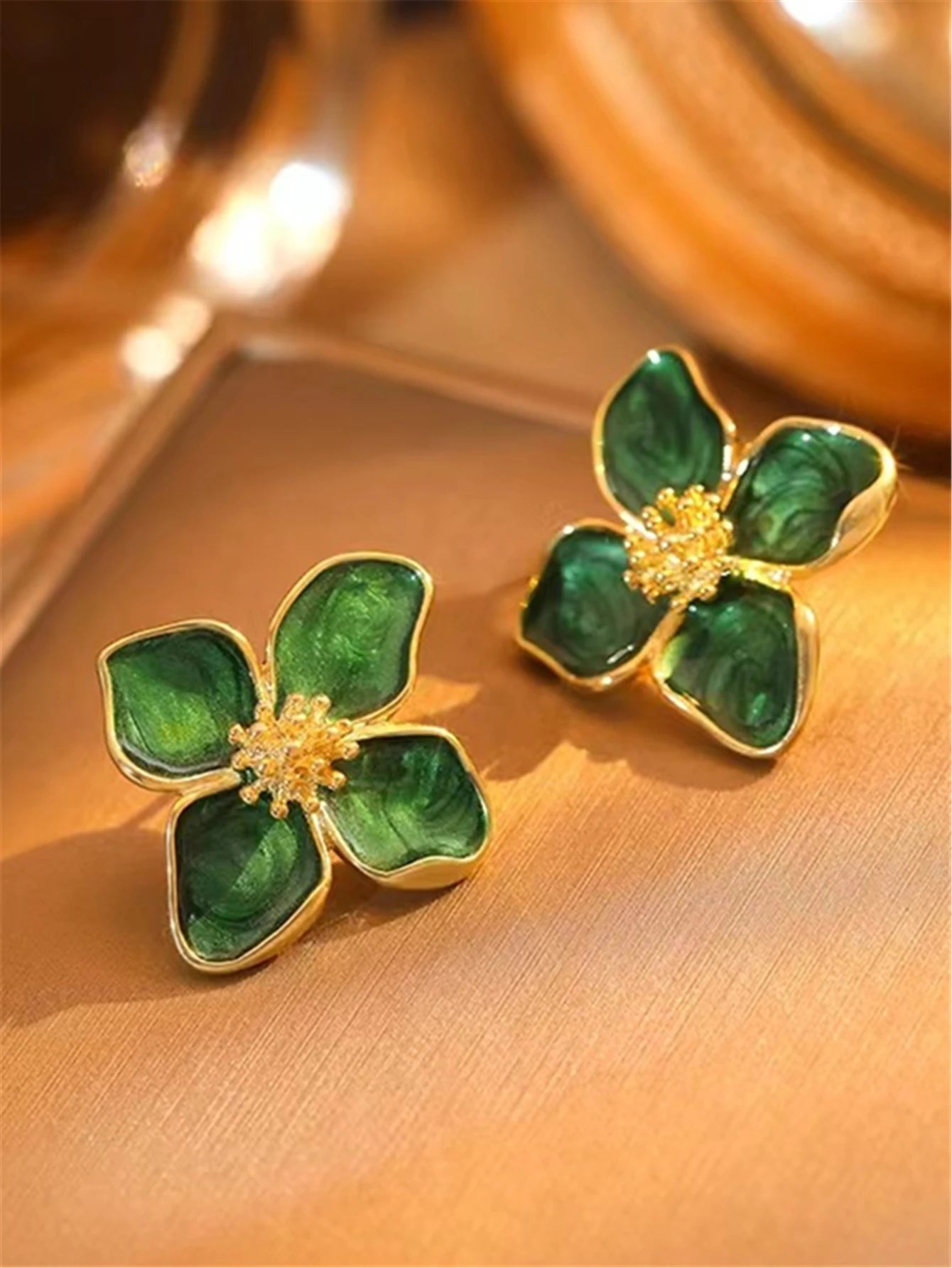 MODAs 2025 Dropped Glaze Flower Earrings for Women
