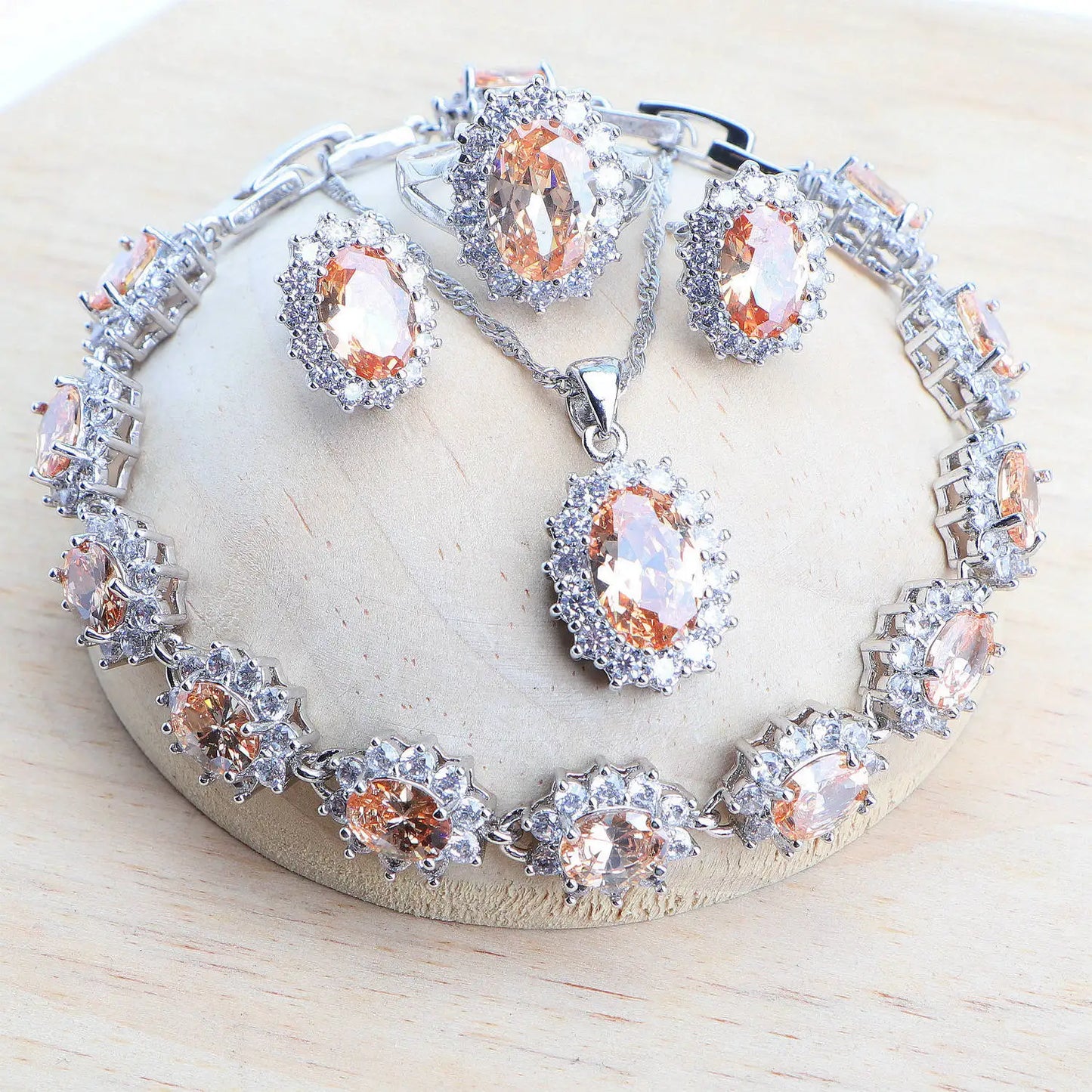 MODAs Blue Zirconia Jewelry Sets