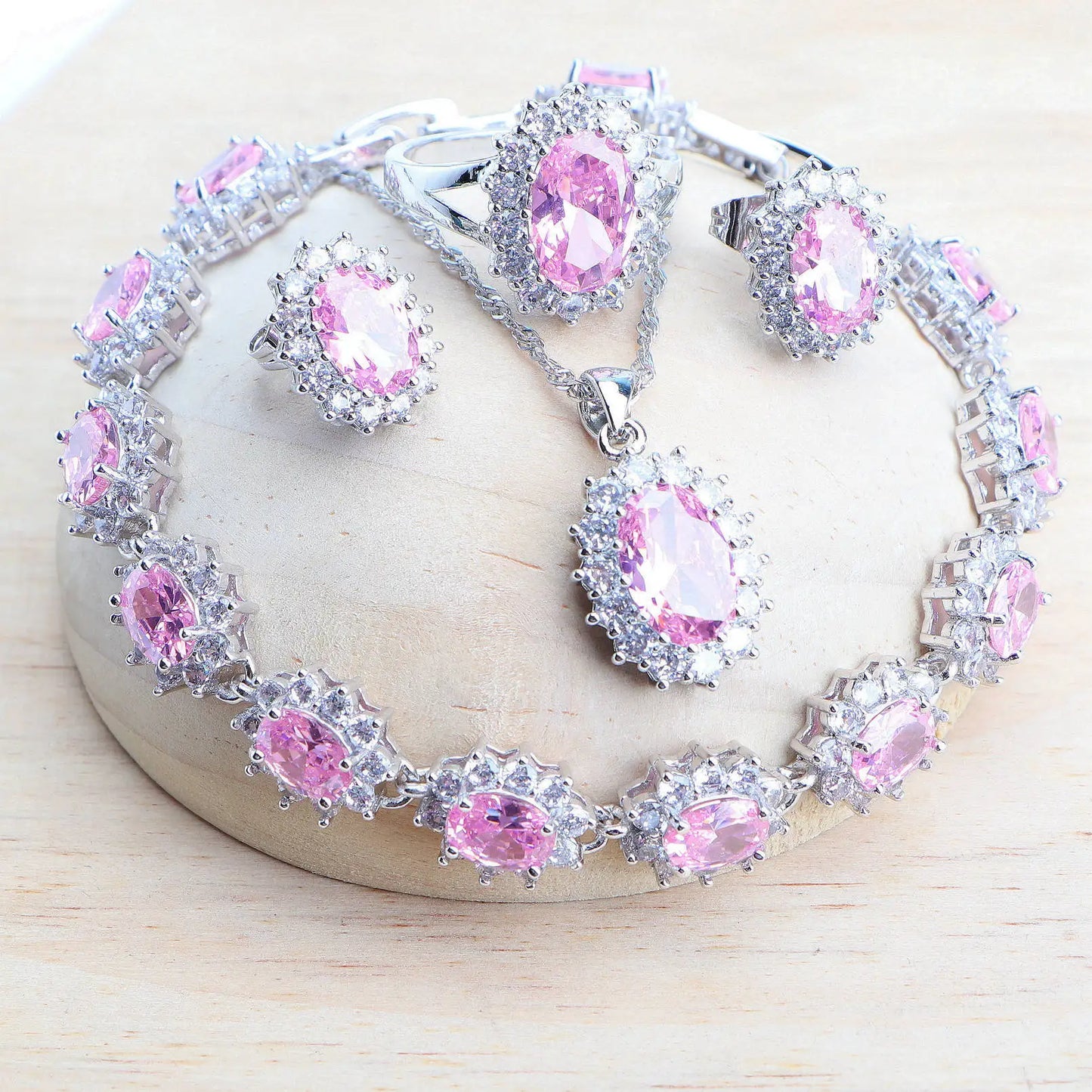 MODAs Blue Zirconia Jewelry Sets