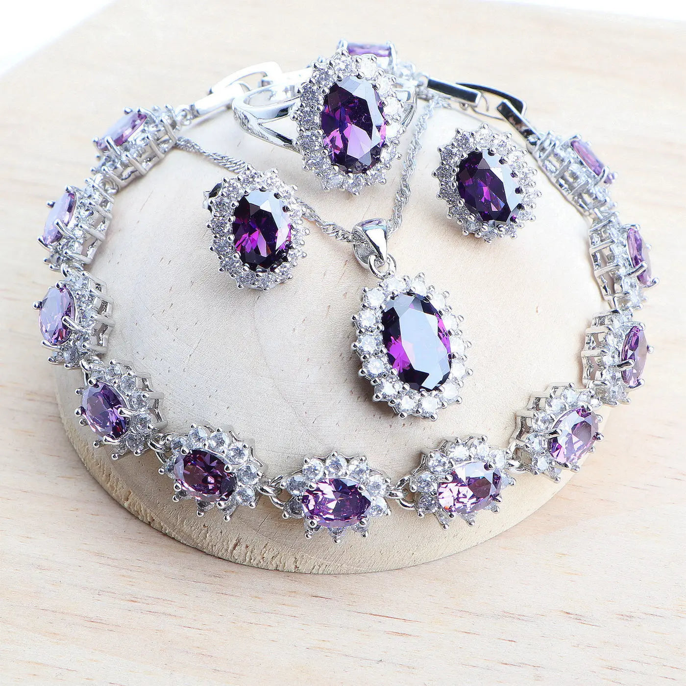 MODAs Blue Zirconia Jewelry Sets