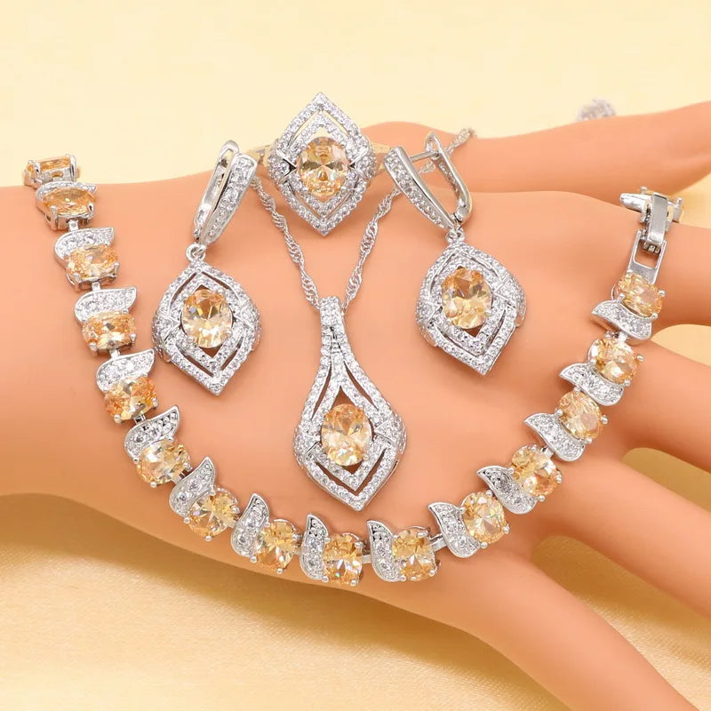 MODAs 925 Silver Jewelry Set For Women