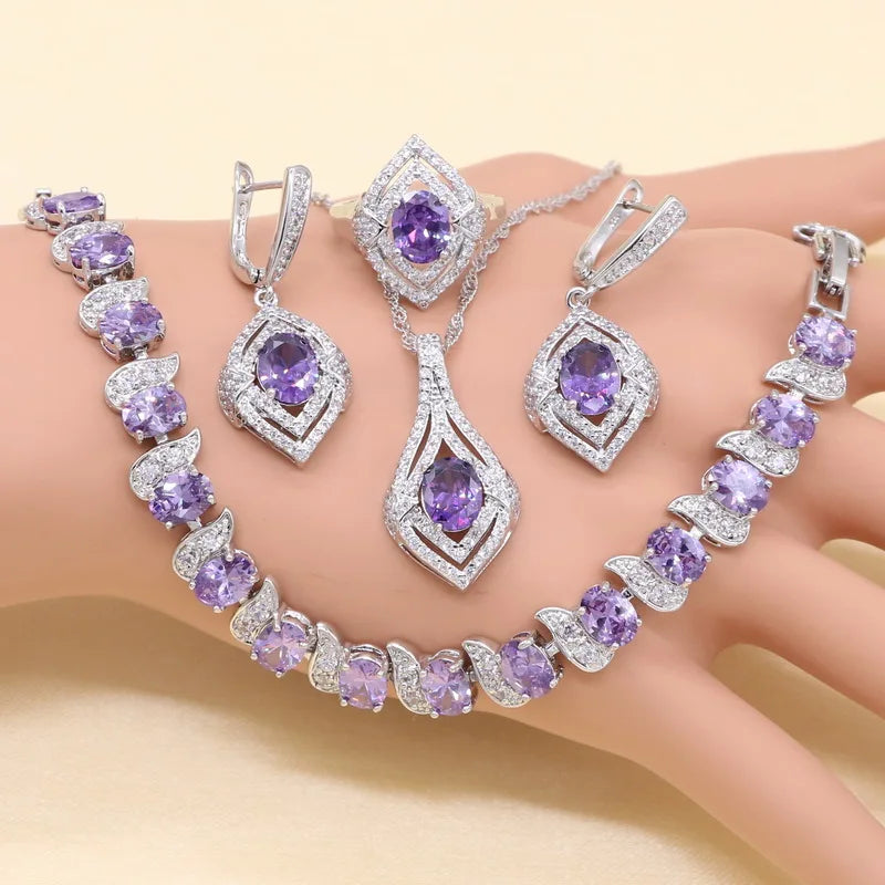 MODAs 925 Silver Jewelry Set For Women