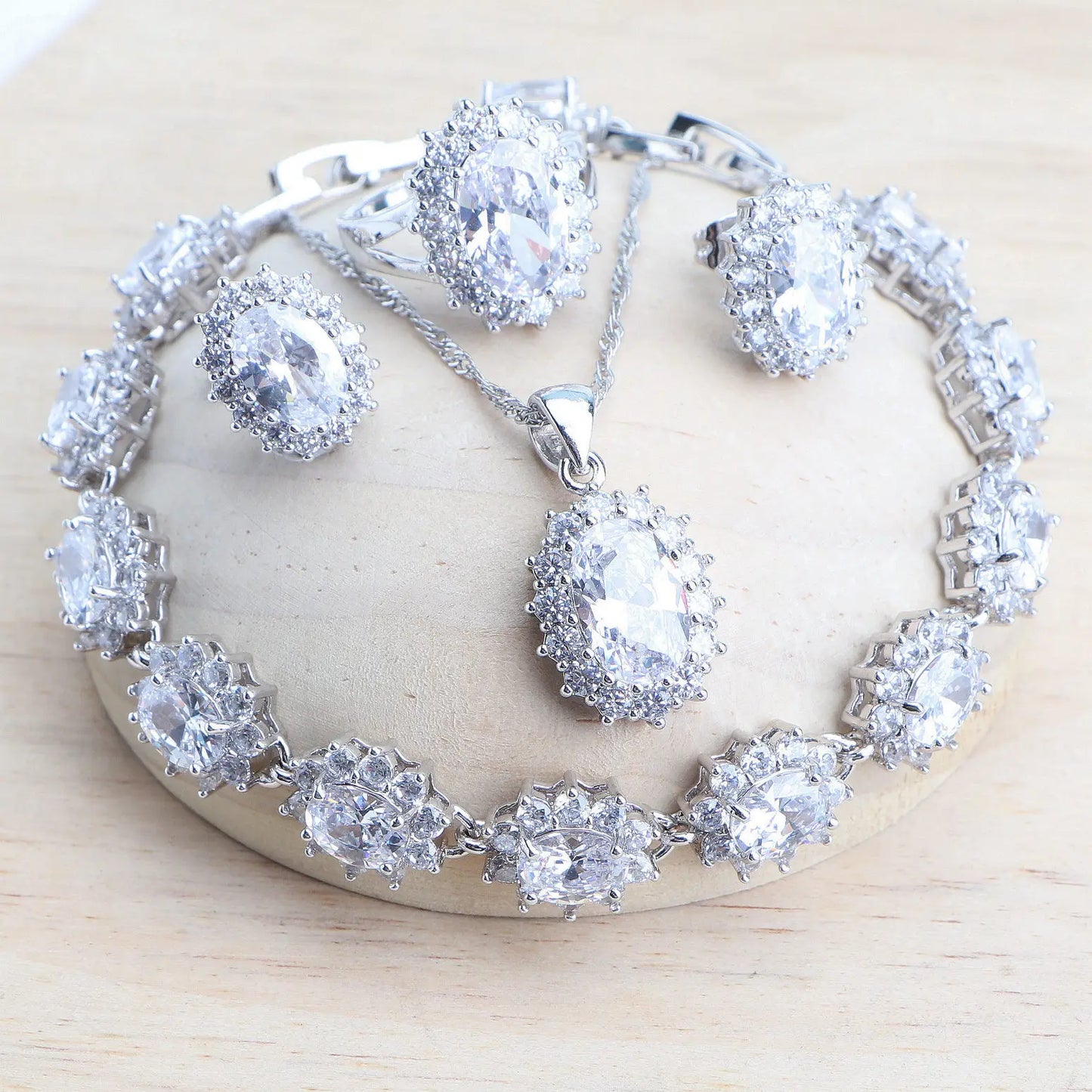MODAs Blue Zirconia Jewelry Sets