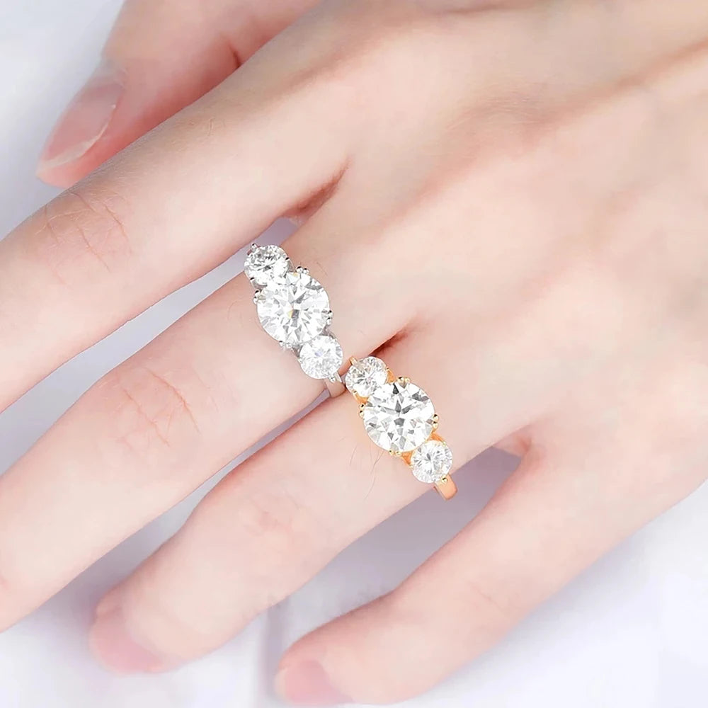 MODA 2 Carat Moissanite Ring with Certificate 925