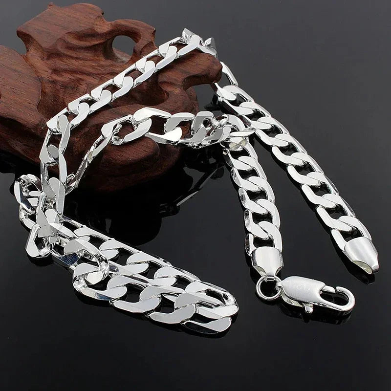 MODA 925 Sterling Silver Necklace <16/18/20/22/24 Inches> Classic 6MM Chain