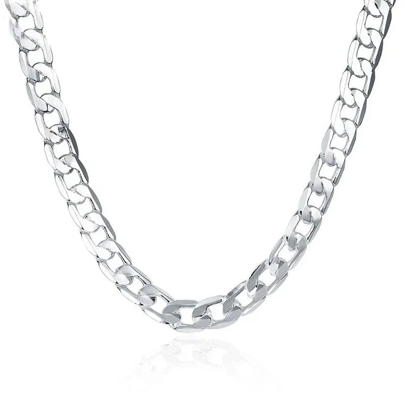 MODA 925 Sterling Silver Necklace <16/18/20/22/24 Inches> Classic 6MM Chain