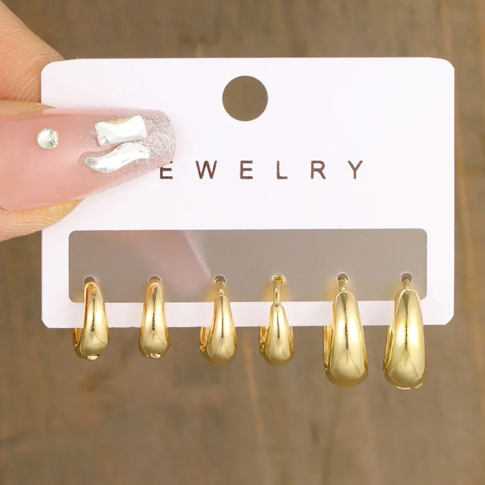 6Pcs Moda beautiful Earrings