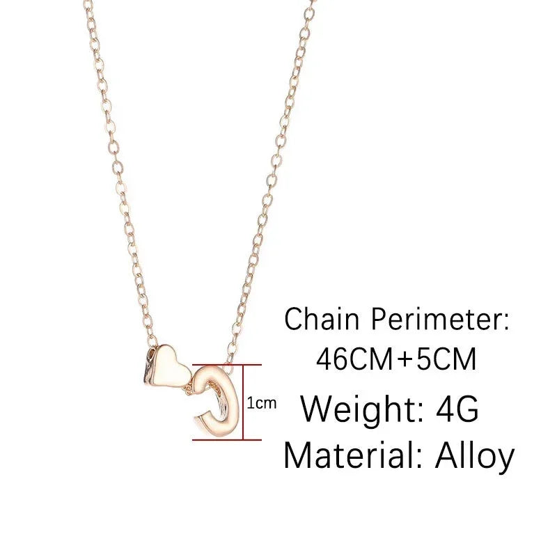 MODA Tiny Heart Dainty Initial Necklace!!