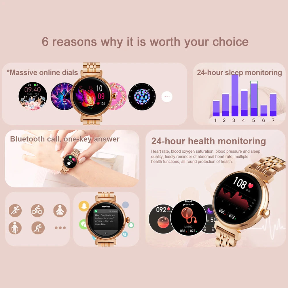 2025   1.04 inch AMOLED Smart watch for Ladies