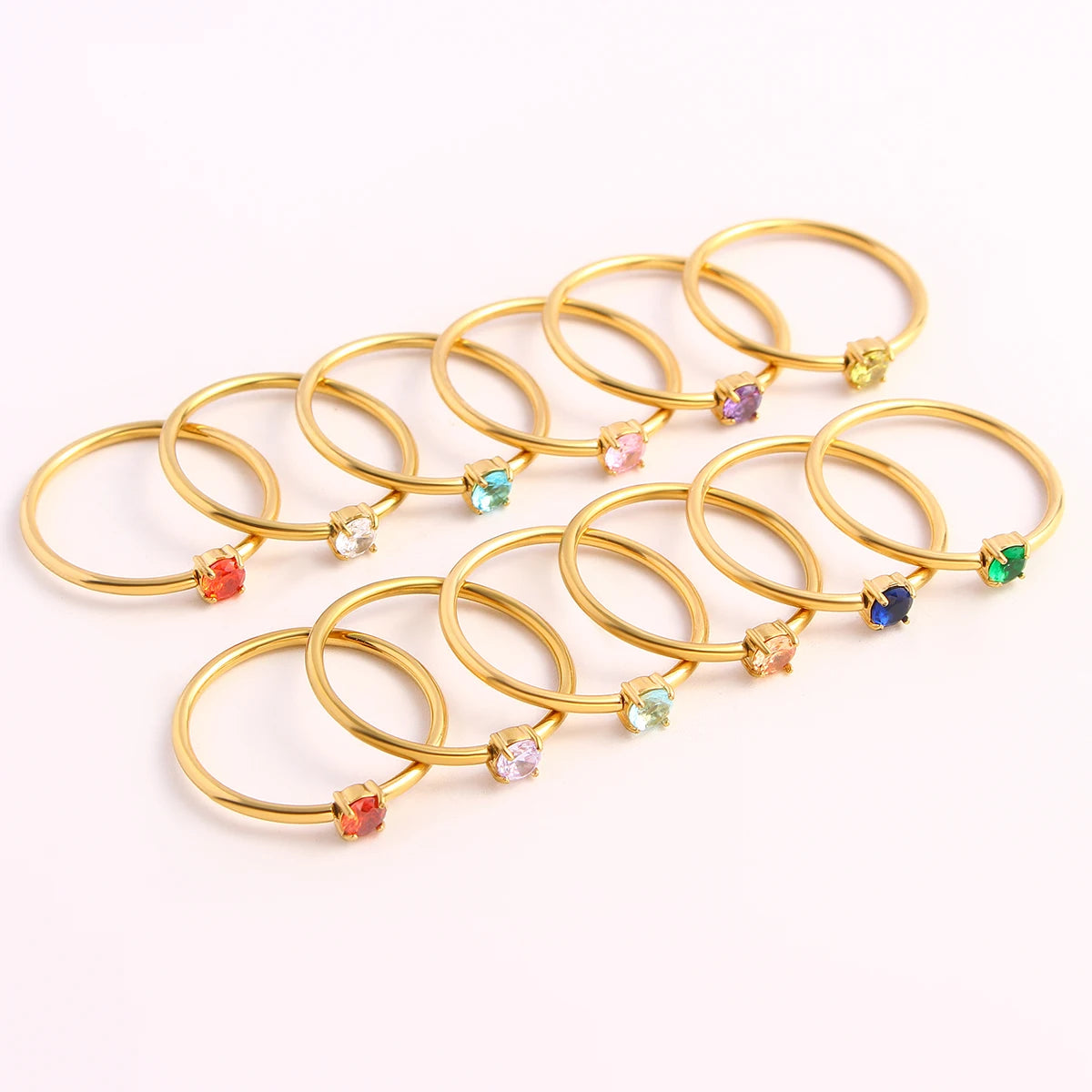 MODA Birthstone Rings for Women Simple Style