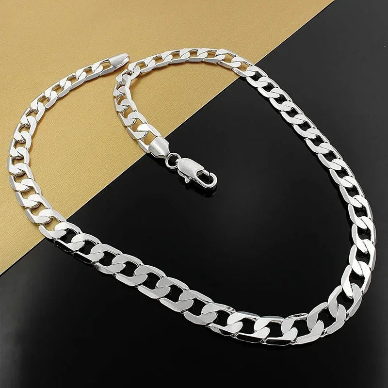MODA 925 Sterling Silver Necklace <16/18/20/22/24 Inches> Classic 6MM Chain