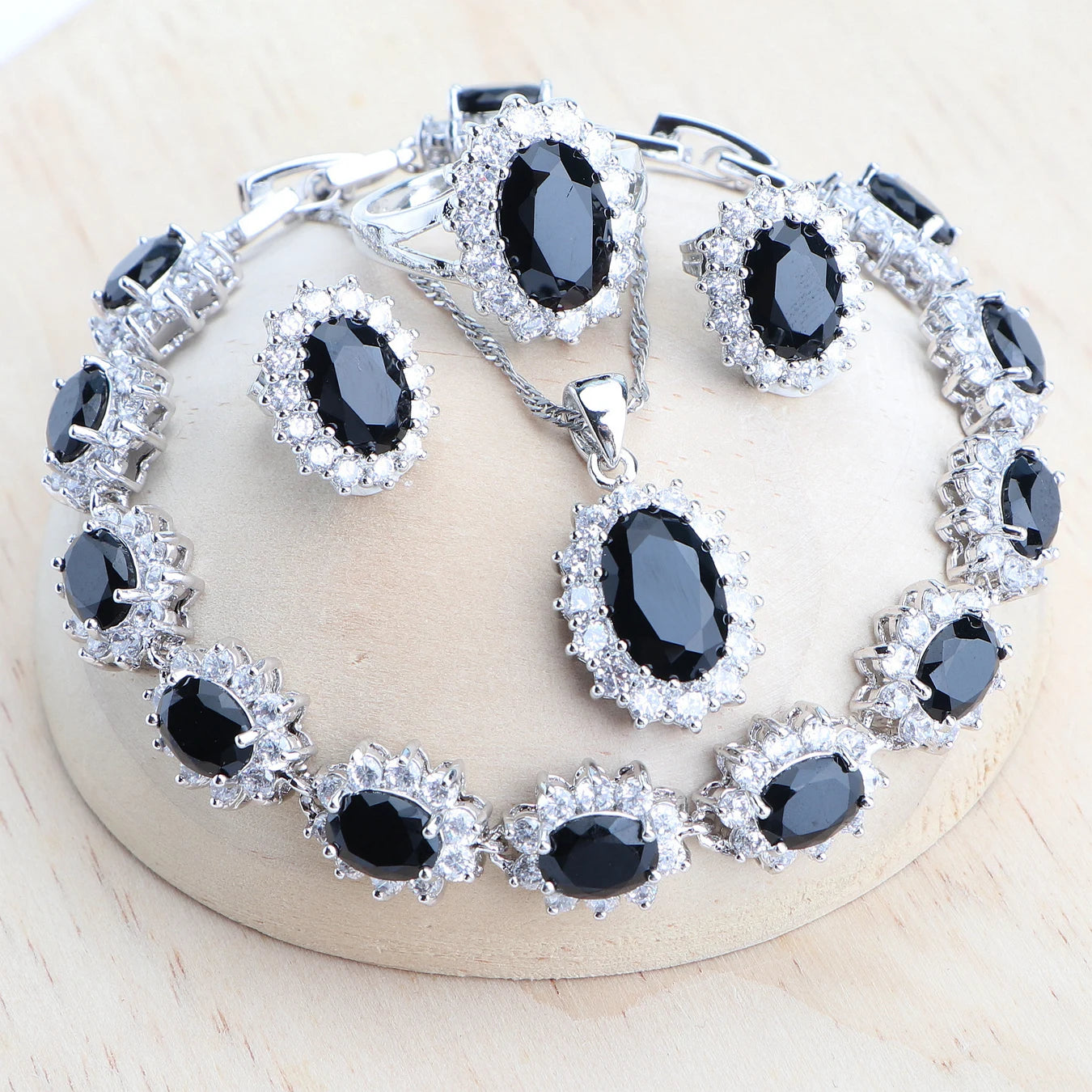 MODAs Blue Zirconia Jewelry Sets