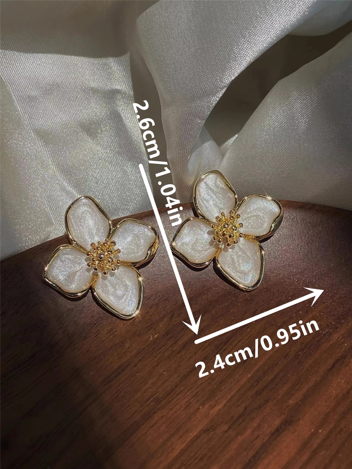 MODAs 2025 Dropped Glaze Flower Earrings for Women