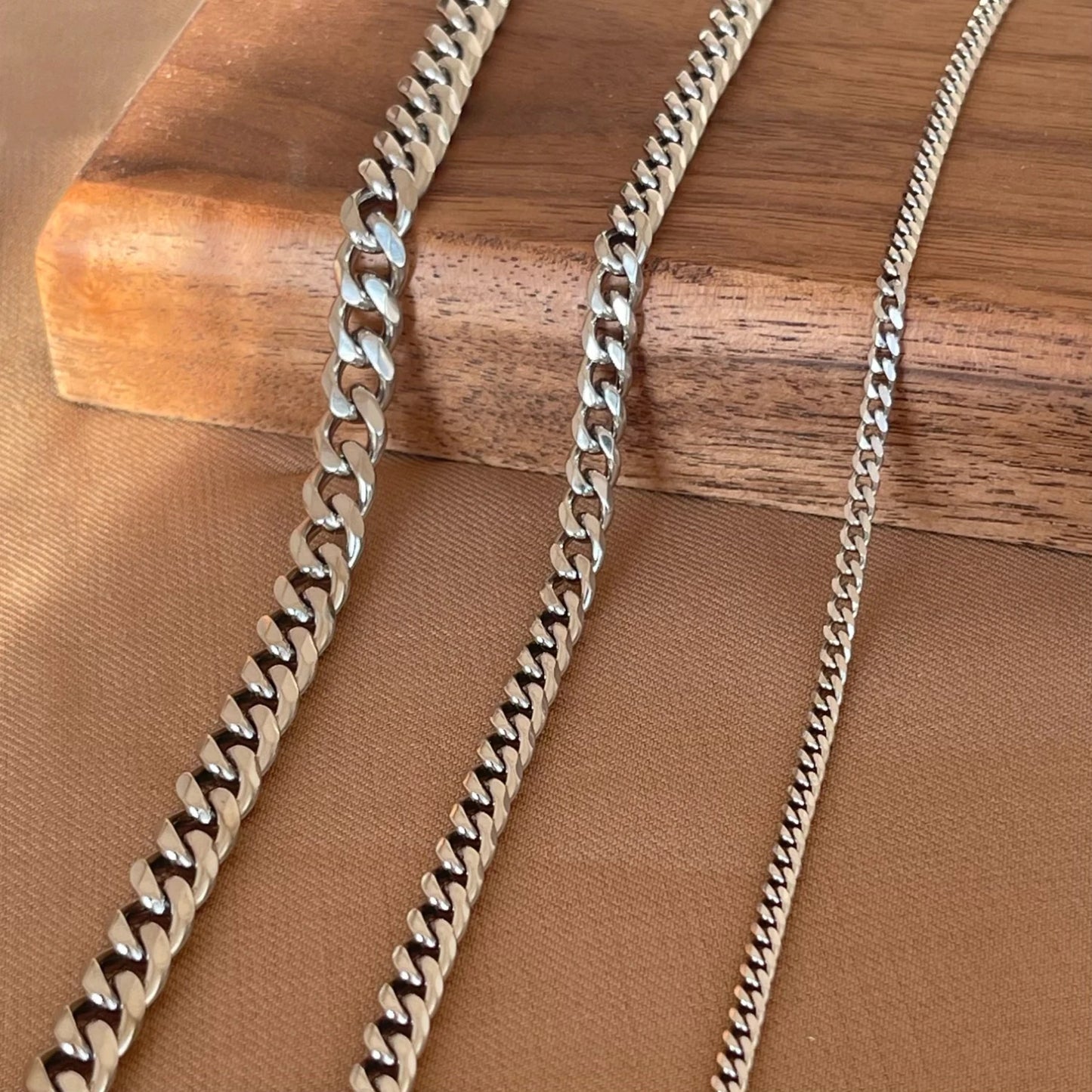Moda 3/5/7mm  Punk Cuban Chains Necklace for Men