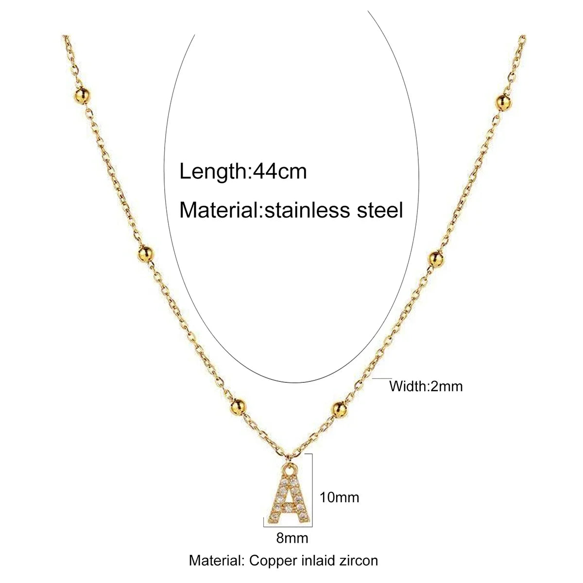 MODA necklace (A-Z Letter)