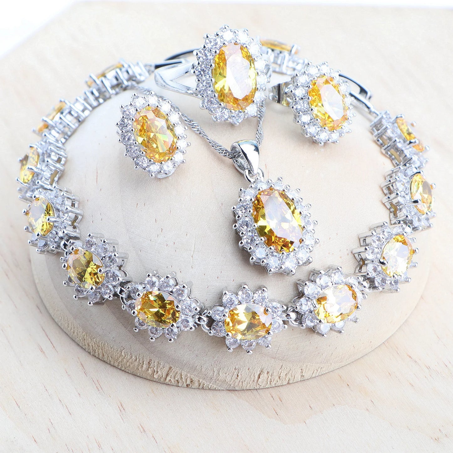 MODAs Blue Zirconia Jewelry Sets