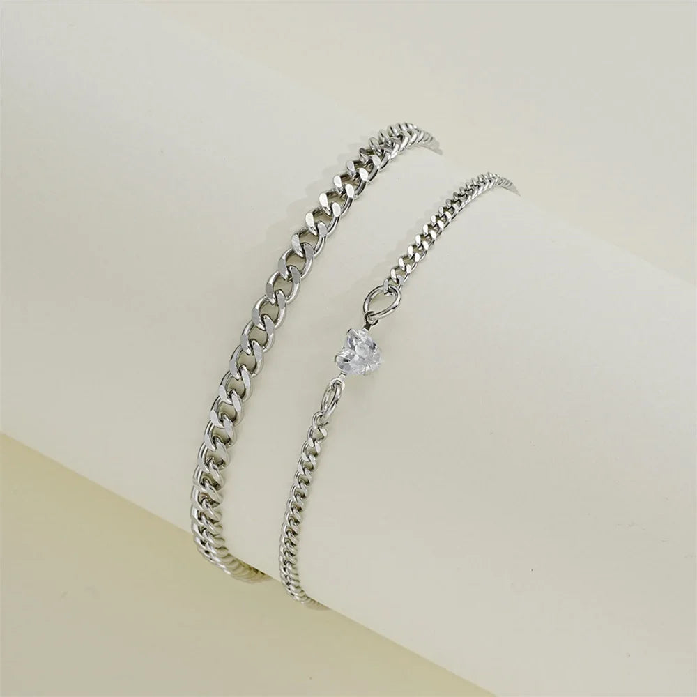 2PCS MODAs Simple Fashion Bracelet Set for Couple