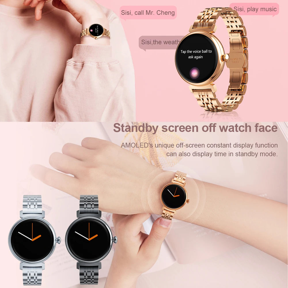 2025   1.04 inch AMOLED Smart watch for Ladies