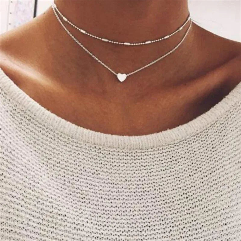 MODA Vintage Love Heart Necklace