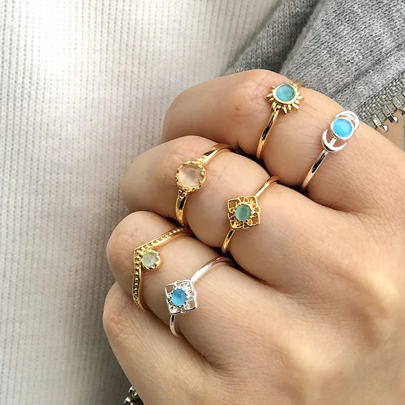 MODAs Sun Opal Rings